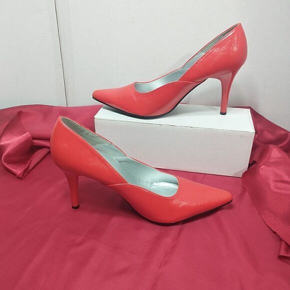 Le Dame Sexy Red  Cross Dresser High Heels Men's Size 10d - Picture 2 of 11